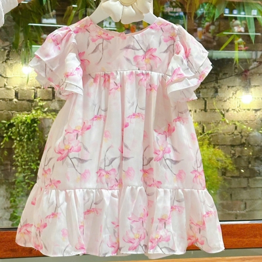 Đầm váy hoa hồng tiểu thư (1-10)