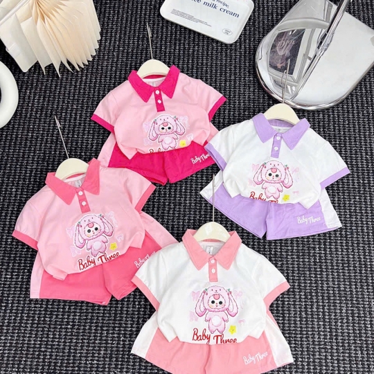 Set đùi cổ bẻ Baby Three (1-5)