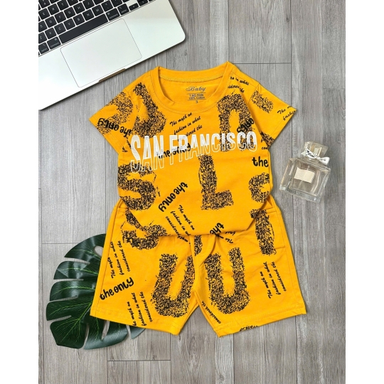 Bộ lửng bé trai in chữ (3-15) 