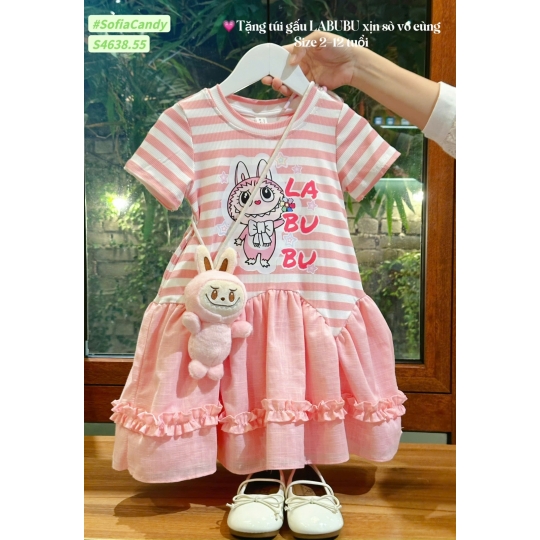 Đầm Labubu kèm túi (1-10) 