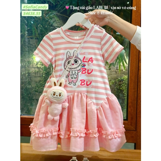 Đầm Labubu kèm túi (1-10) 