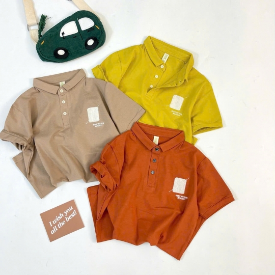 Áo cổ bẻ bé trai (1-8) (9-12) 